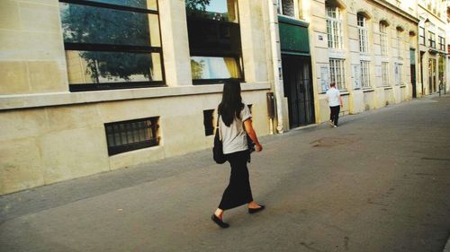 People walking in city