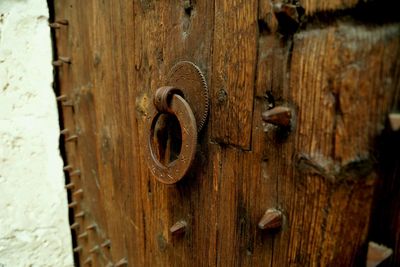 Close-up of closed door