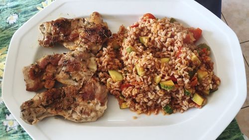 Close-up of food on plate