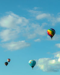 Hot air balloon festival in summer in wisconsin