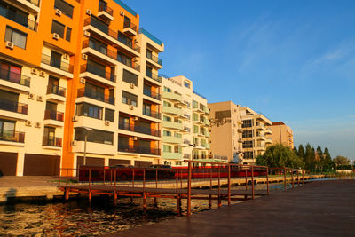 Buildings against sky in city