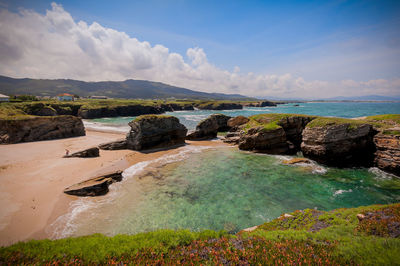 Scenic view of sea against sky