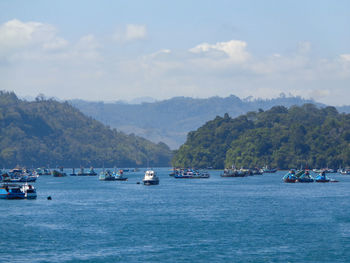 Sailboats in sea