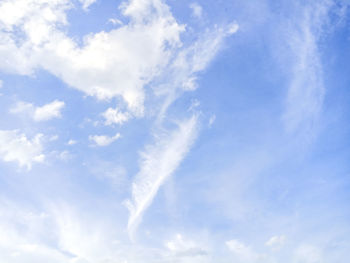 Low angle view of vapor trail in sky