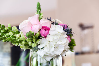 Close-up of pink rose bouquet