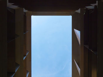 Low angle view of modern building against sky