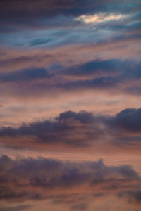 Low angle view of orange sky