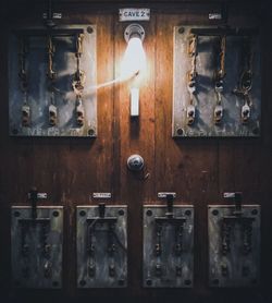 Full frame shot of old door