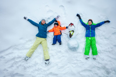 People skiing on snow