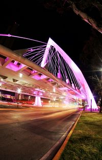 Light trails at night