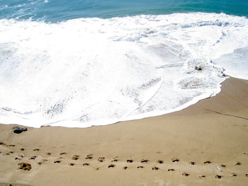 Close-up of sand on beach