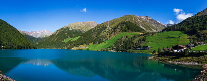 Vernago lake landscape, senales valley, italy