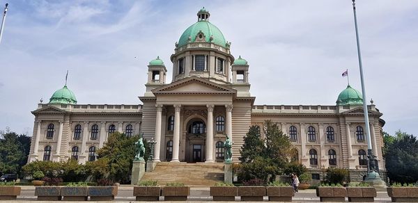 Low angle view of building against sky