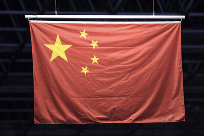 Close-up of red flag