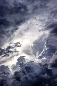 Low angle view of clouds in sky