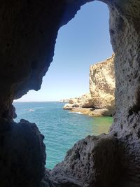 Rock formations in sea