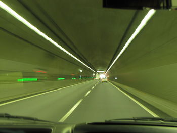 Road passing through tunnel