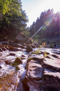 Scenic view of rocks against sky