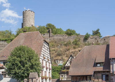 Buildings against blue sky