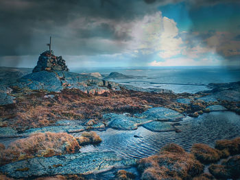 Scenic view of sea against sky