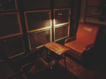 Empty chairs at home