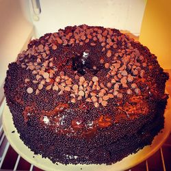 Close-up of cake on table