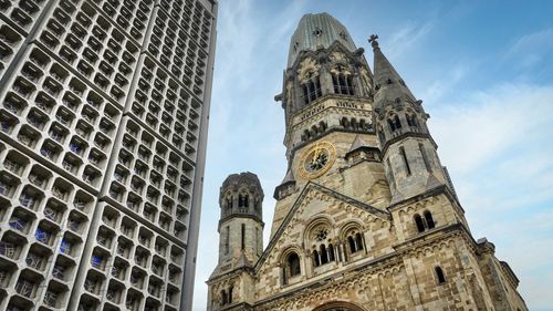 Low angle view of historic building against sky