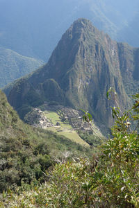 High angle view of mountains