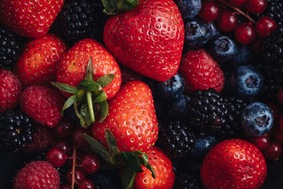 Full frame shot of strawberries