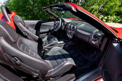 High angle view of vintage car