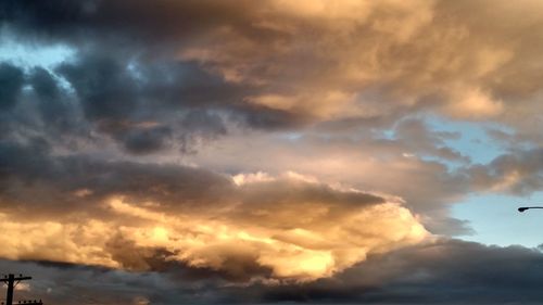 Low angle view of dramatic sky