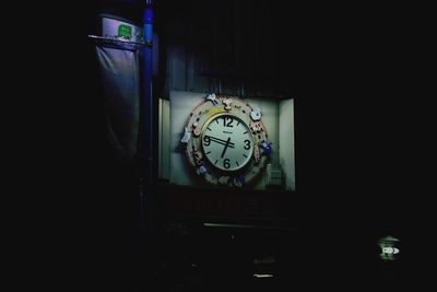 Low angle view of clock