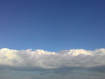 Low angle view of clouds in blue sky