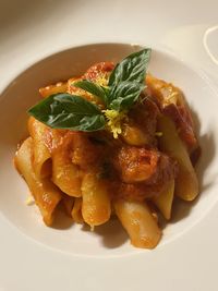 Close-up of pasta in plate