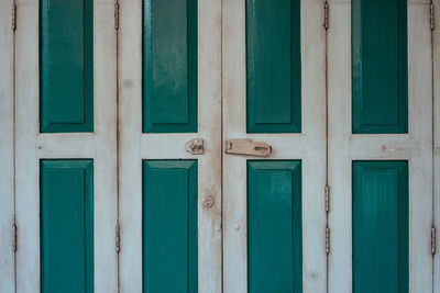 Full frame shot of closed door of building