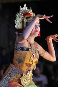 Beautiful woman performing traditional dance