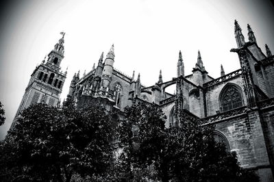 Low angle view of church against sky