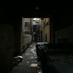 Narrow alley in city