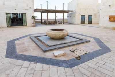 View of fountain in front of building