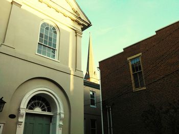 Low angle view of building against sky