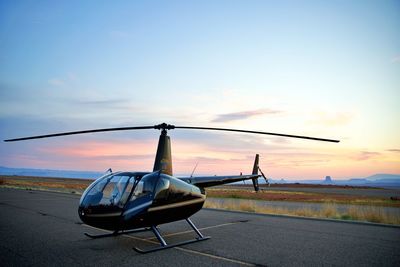 Helicopter in morning light