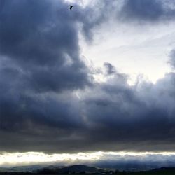Low angle view of cloudy sky