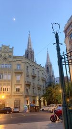 View of city against blue sky