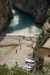 High angle view of water