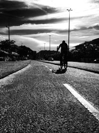 People walking on road