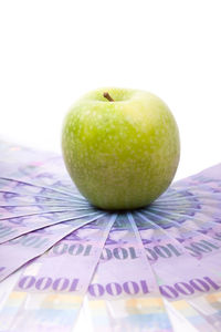 Close-up of apple on table