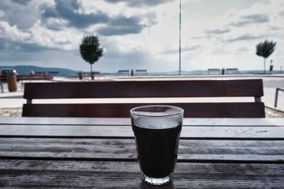 Close-up of drink on table