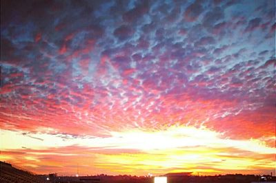 View of dramatic sky over city