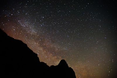 Low angle view of star field against star field