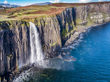 Scenic view of waterfall